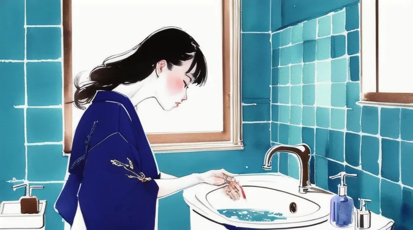 濡らしてリセットが鉄則！髪の「水素結合」を利用してクセを根元から伸ばす準備