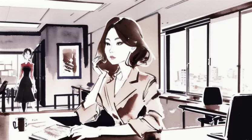 オフィスでも浮かない6〜8トーンの暗髪カラー