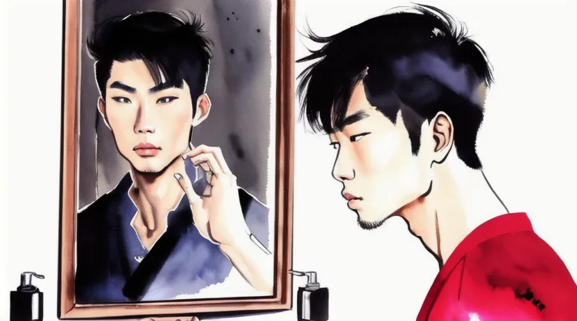 垂らす毛束を分けるタイミングと冷風の使い方