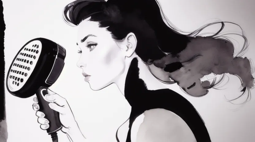 根元から素早く乾かすための風量とアタッチメント活用