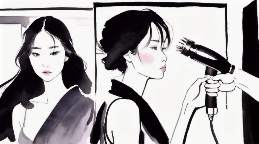 ボリュームを劇的に抑えるドライヤーの正しい乾かし方