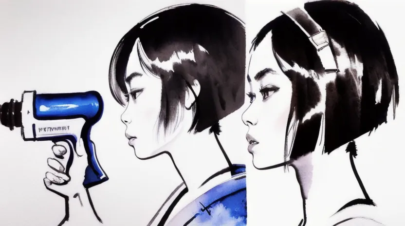 根元の立ち上がりを抑える「上から下へ」のブローテクニック