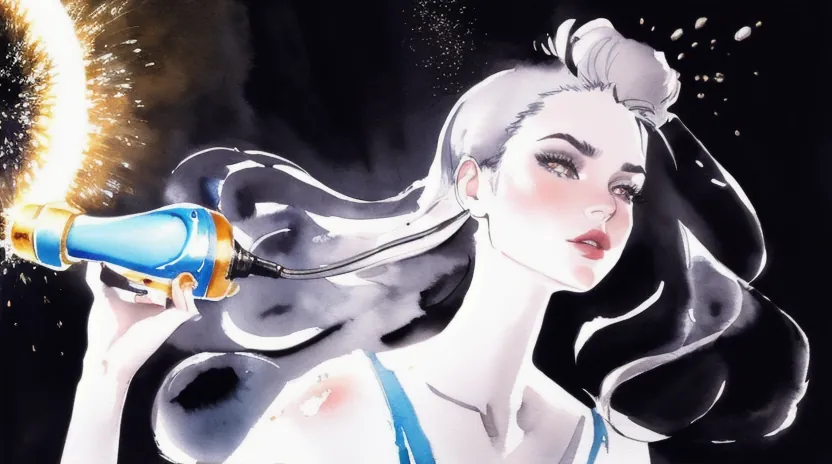 艶と形状を記憶させる！仕上げの冷風ショットの決定的効果