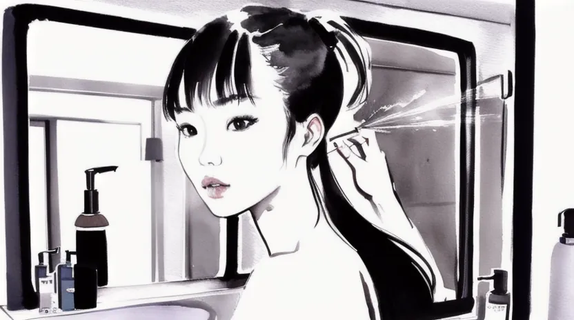 根元の癖を取る!水で濡らしてからのブロー手順