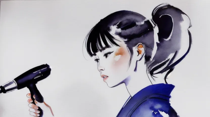 左右に乾かして割れ目を防ぐ「クロスブロー」の極意