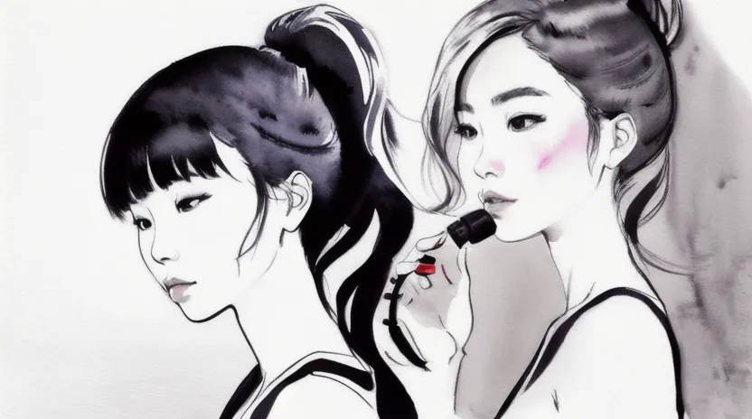 顔周りの後れ毛を自然に流すためのカールと熱の当て方