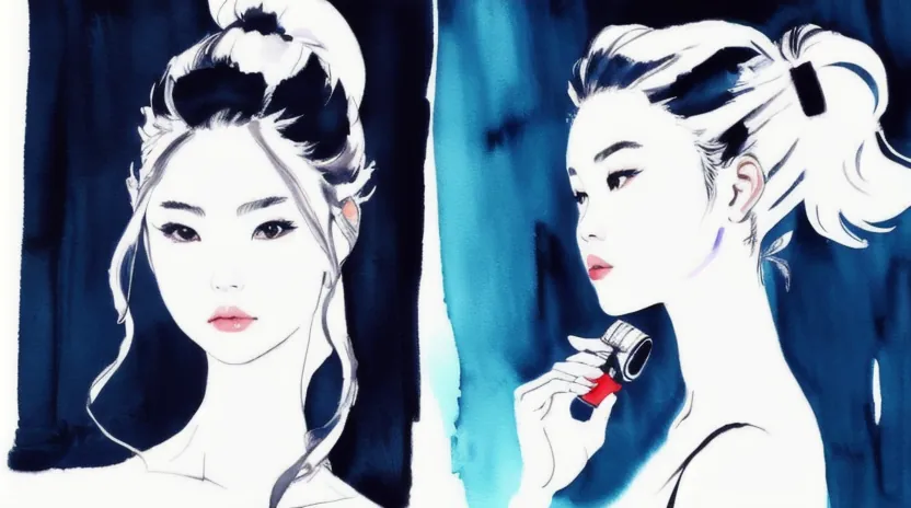 トップのボリュームを出して小顔に見せるドライヤーワーク