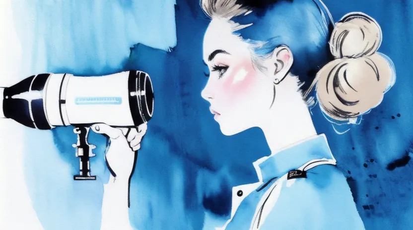 スタイリング剤と冷風機能でシルエットを長時間キープ