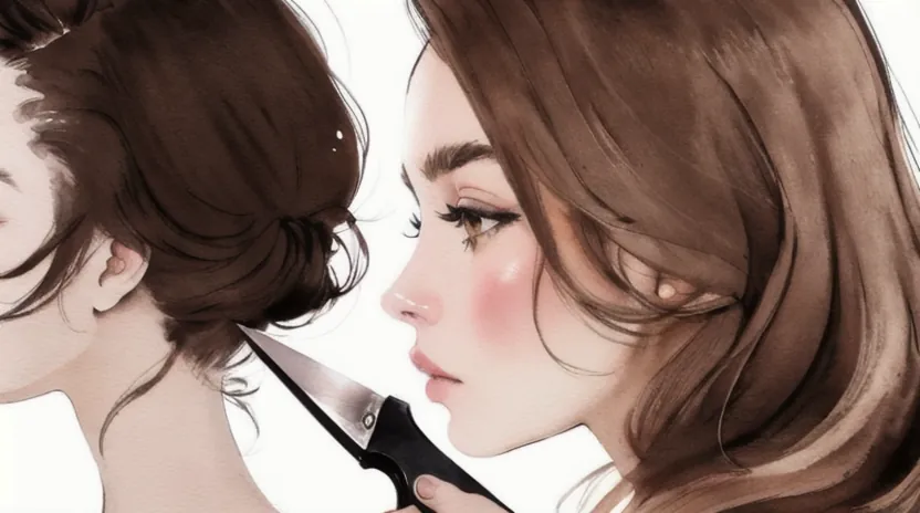 梳きバサミを使わない「スライドカット」を指定する