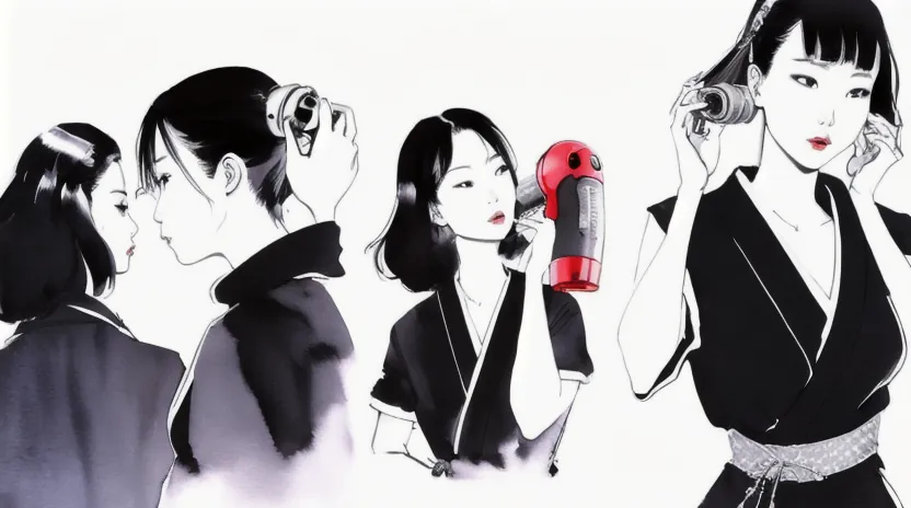 根元を立ち上げる温風の当て方のコツ