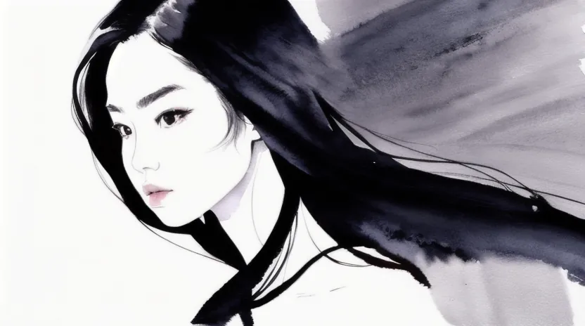 髪の広がりを抑えて洗練されたシルエットを作る