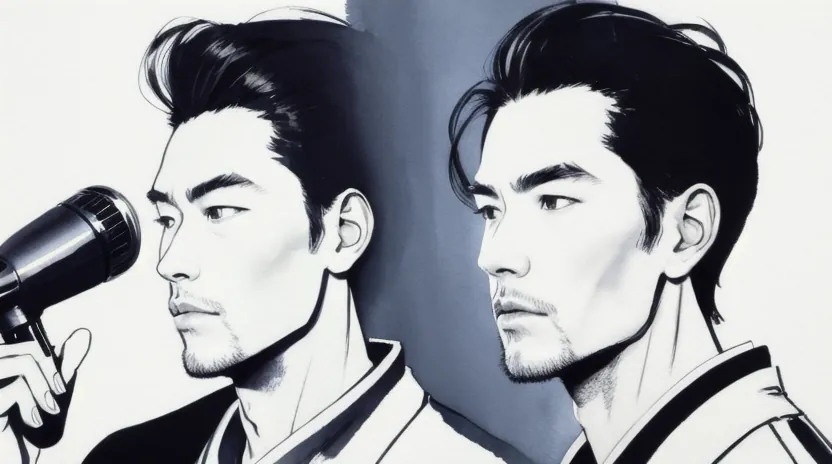 水素結合を利用してボリュームを潰す「温風」の当て方