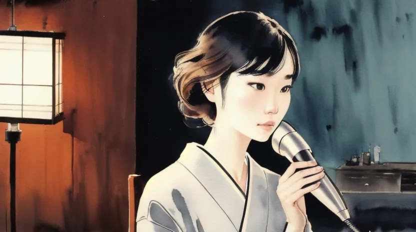 ガタついた毛先を馴染ませるドライヤーセット