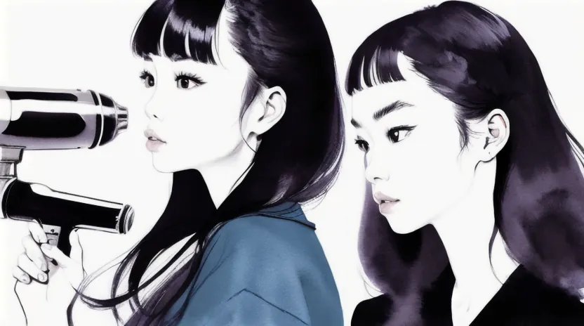 浮きや割れを抑える！ドライヤーの温風と冷風の使い分け